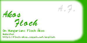 akos floch business card