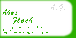 akos floch business card